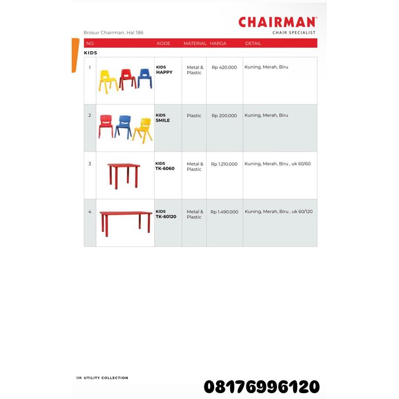 Kursi Anak Chairman KIDS HAPPY SMILE TK 6060 TK 60120