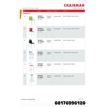 Kursi Kantor Chairman BARESTO BC 2706 B 2806 B 2906 B 9606 9706 9806