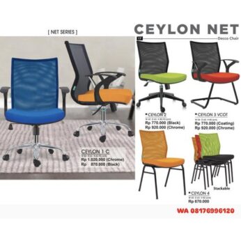 Kursi Kantor Donati Decco CEYLON NET 1 C CEYLON 2 CEYLON 3 VCOT CEYLON 4