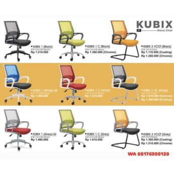 Kursi Kantor Donati Decco KUBIX 1 (Black) KUBIX 1 C (Black) KUBIX 3 VCOT (Black) KUBIX 1 (White)-LW KUBIX 1 C (White) KUBIX 3 VC (White) KUBIX 1 (Grey)-LG KUBIX 1 C (Grey) KUBIX 3 VCOT (Grey)