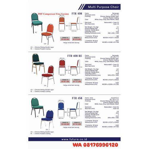 Kursi Kantor Futura FTR 408 FRAME CH FRAME PC FTR 408 RE FRAME CH FRAME PC FTR 458 FRAME CH FRAME PC