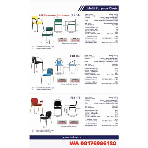 Kursi Kantor Futura FTR 432 FRAME CH FRAME PC FTR 435 FRAME CH FRAME PC FTR 475 FRAME CH FRAME PC