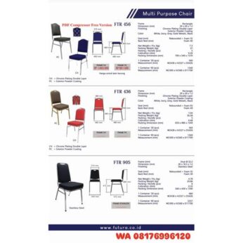 Kursi Kantor Futura FTR 456 FRAME CH FRAME PC FTR 436 FRAME CH FRAME PC FTR 905 FRAME STAINLESS