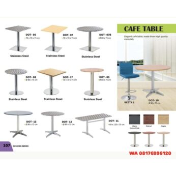 Meja Cafe Kantor Donati DOT- 03 06 07B 08 10 11 12 13 17