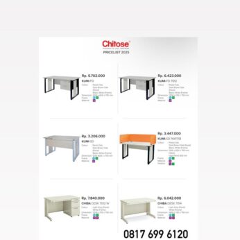 Meja Kantor Chitose KUMI-FD KUMI-FD 7012 KUMI-SD KUMI-SD PARTISI CHIBA DESK 7012 W CHIBA DESK 7014